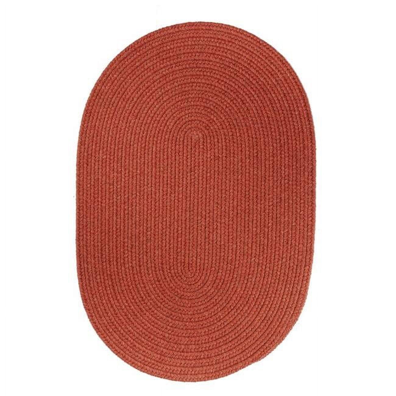 Rhody Rug  Solid 4' Round Wool Rug Terra Cotta