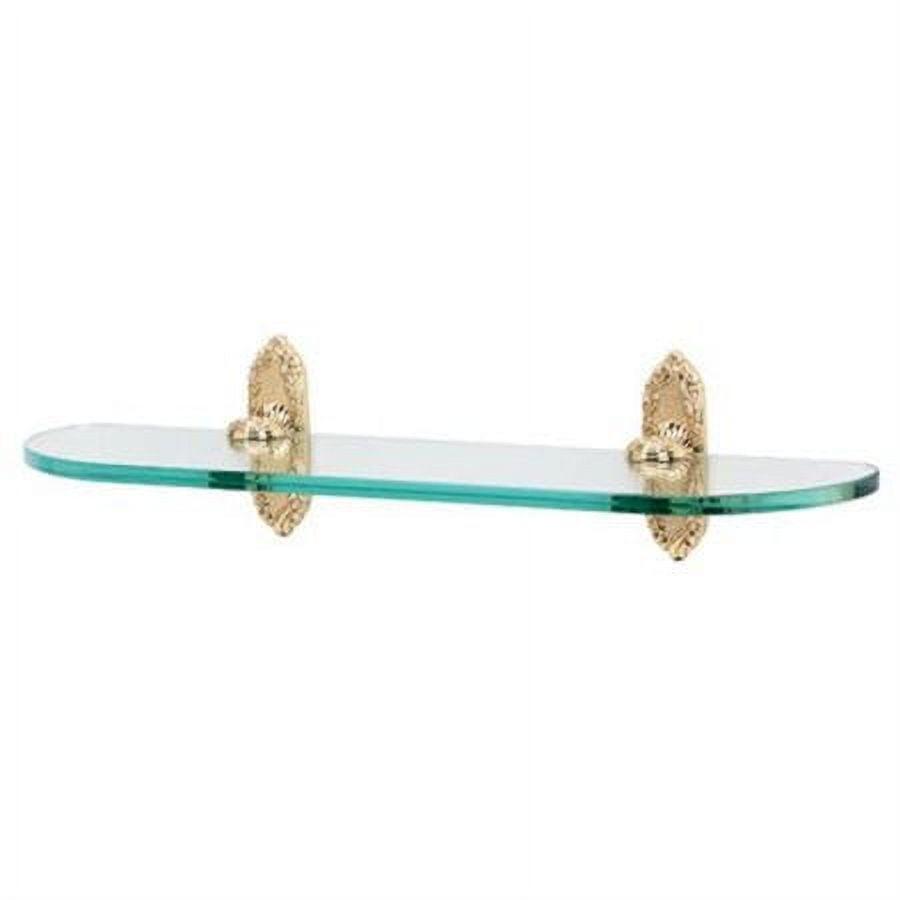 Ribbon and Reed 24" x 1.25" Bathroom Shelf, Satin Nickel