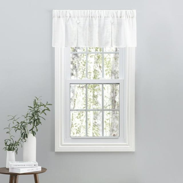 Ricardo Shannon Sheer Linen 2/Pleat Button Val 52x15 White