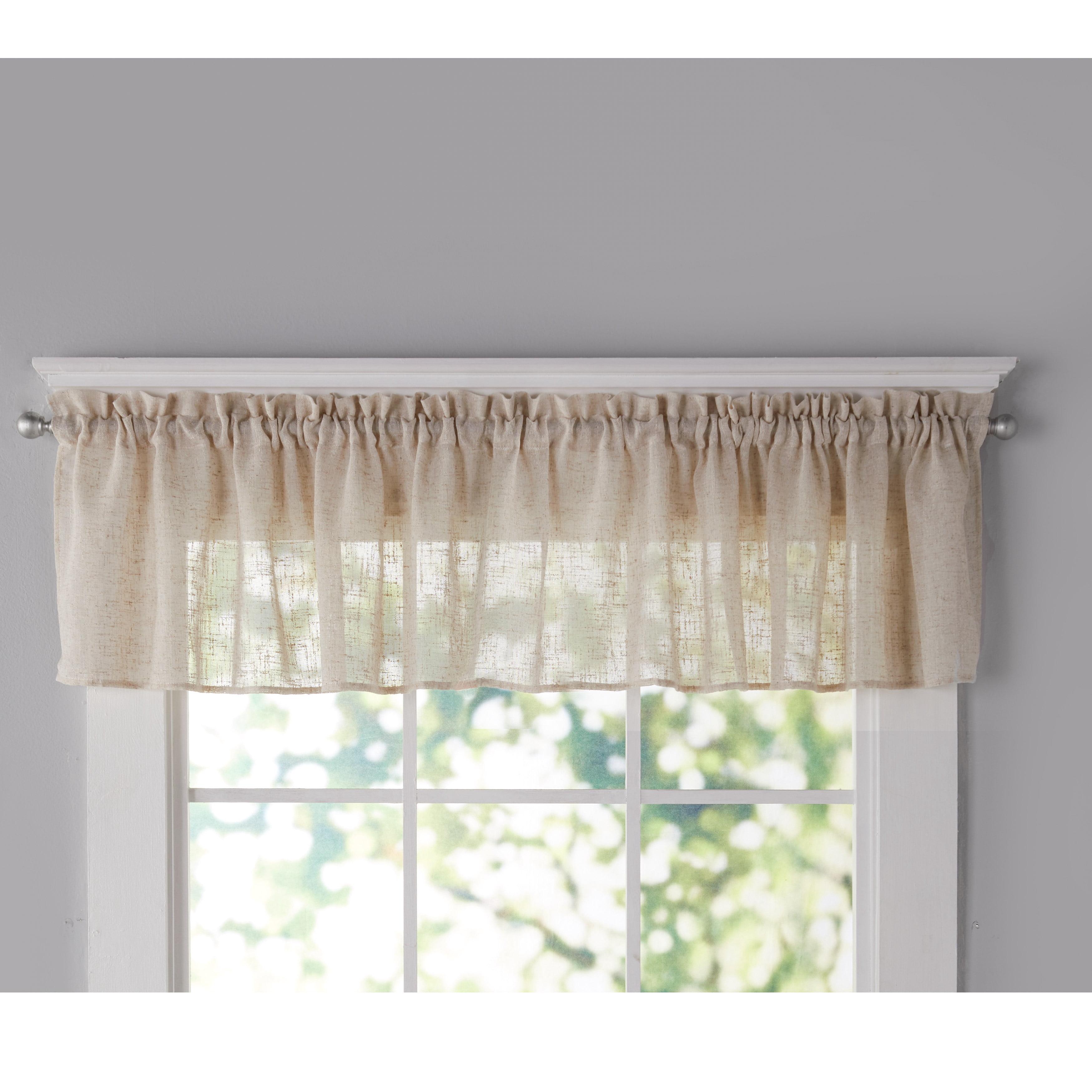 Ricardo Shannon Rod Pocket w/Header Tailored Valance 52x14 Natural