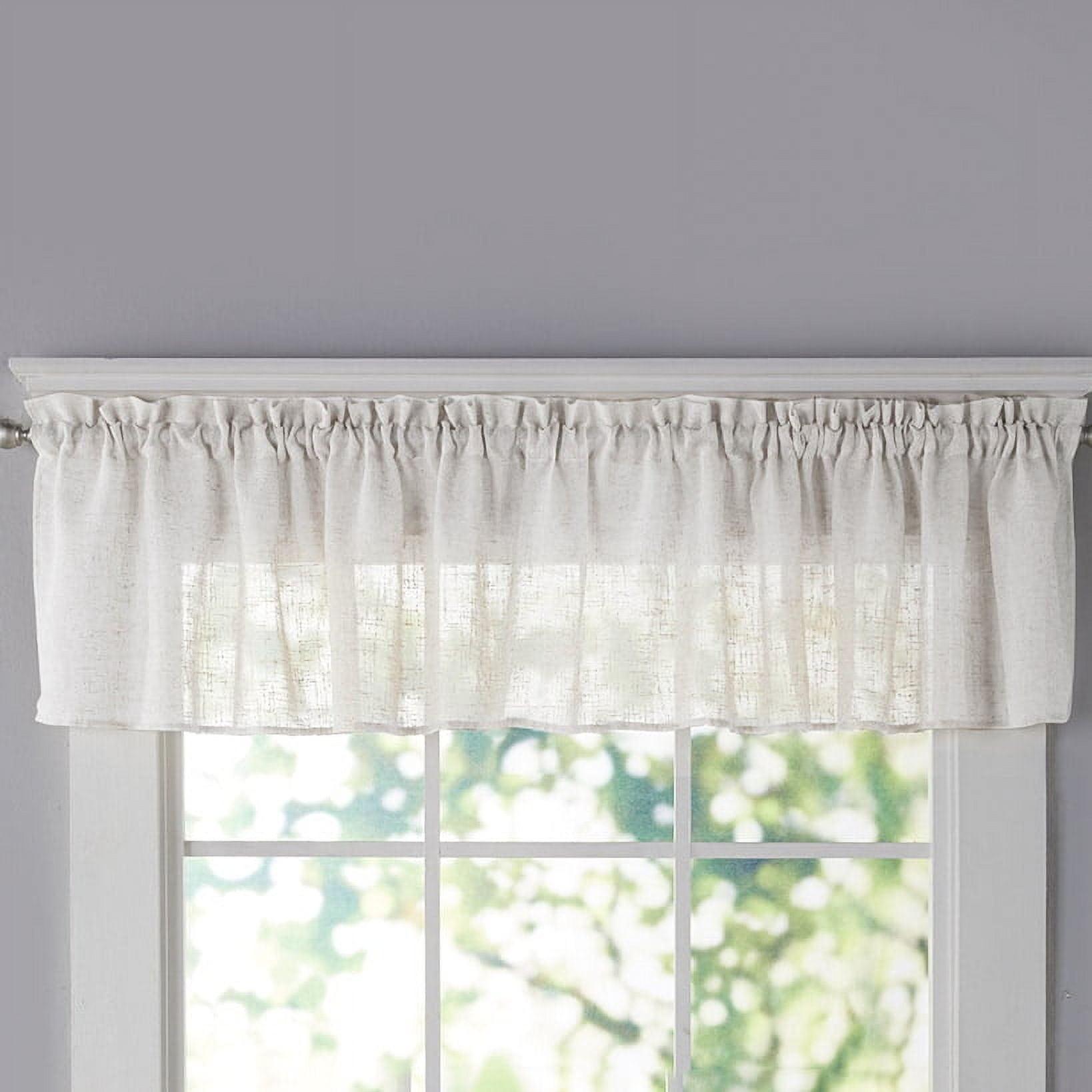 Ricardo Shannon Rod Pocket w/Header Tailored Valance 52x14 White