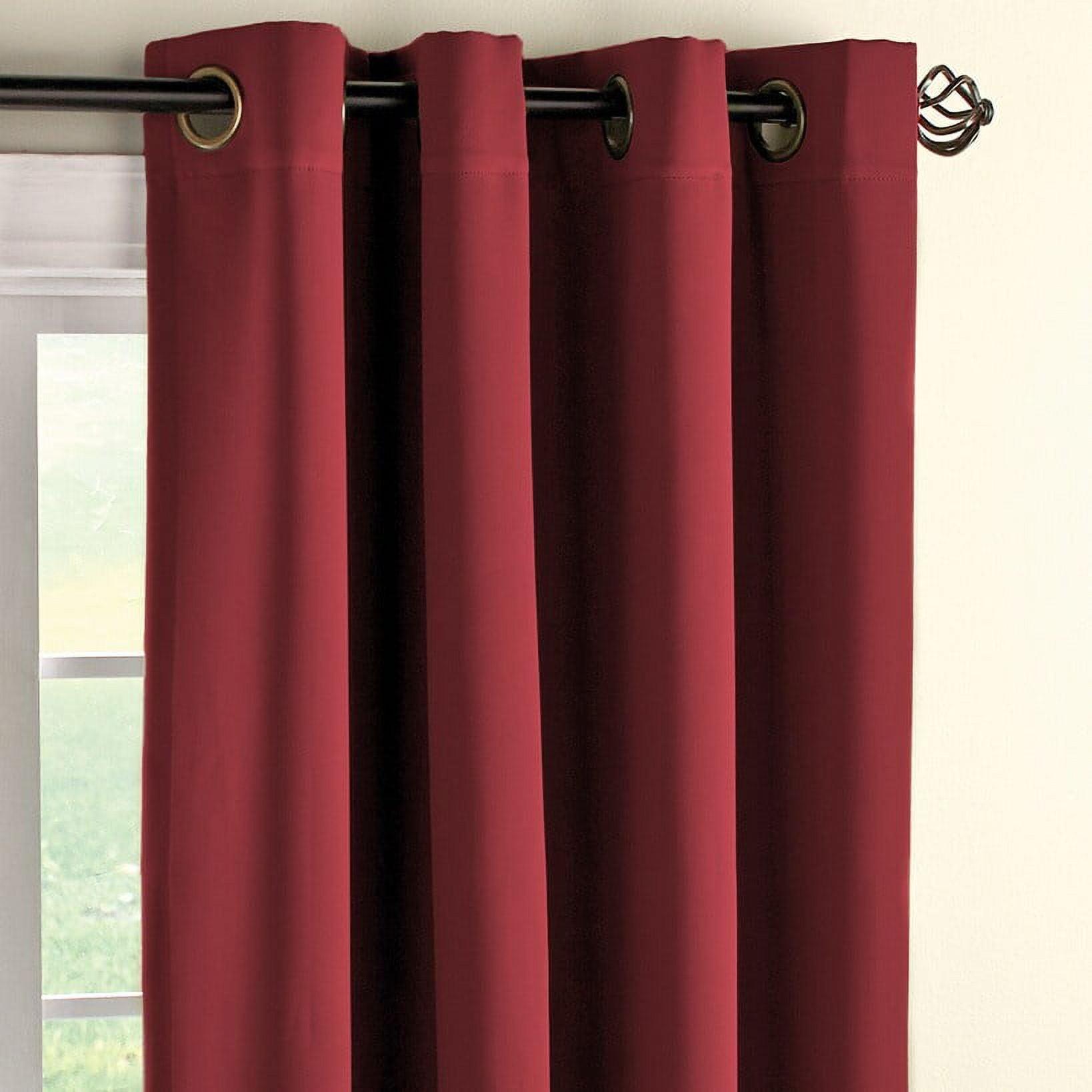 Garnet Blackout Pleated Grommet Polyester Window Panel