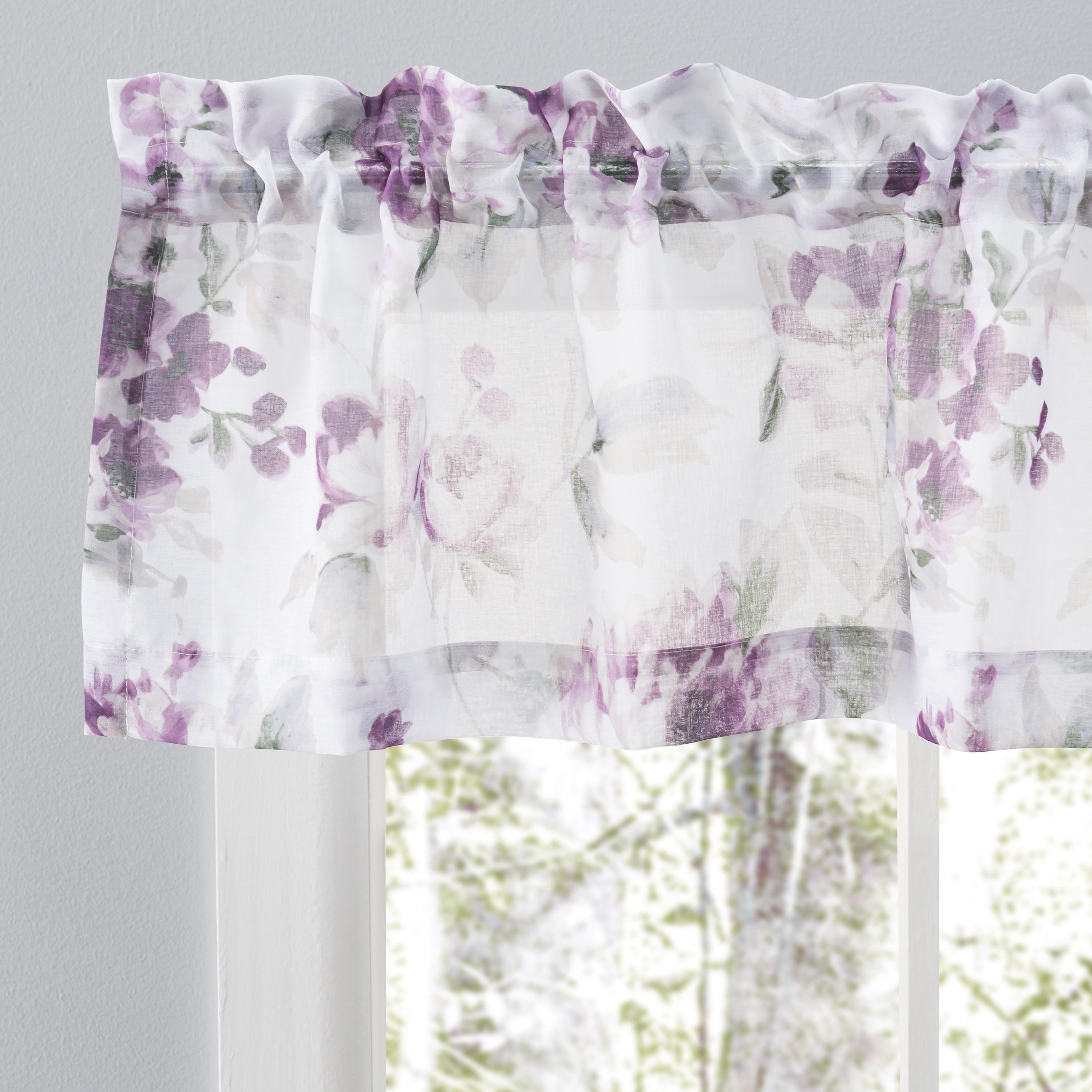 Ophelia & Co. Bremen Elegant Water-Color Floral Semi-Sheer Single Curtain Panel
