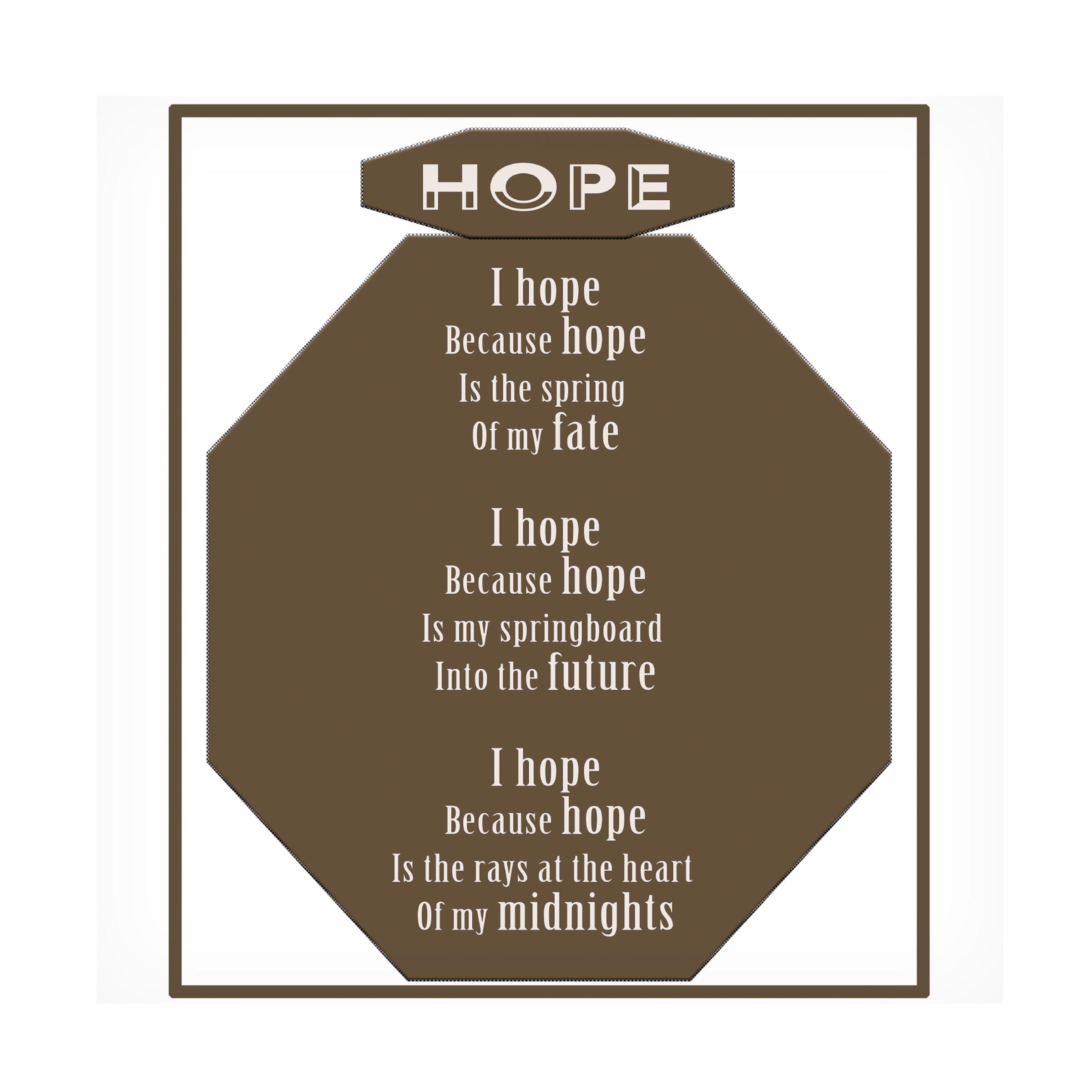 Trademark Fine Art Hope Word Art 1 " Hope Word Art 1 " by Richard Homawoo