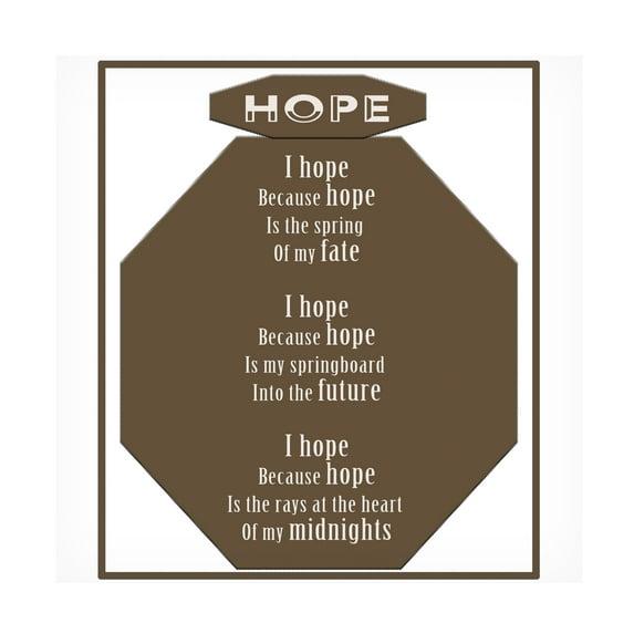Trademark Fine Art Hope Word Art 1 " Hope Word Art 1 " by Richard Homawoo