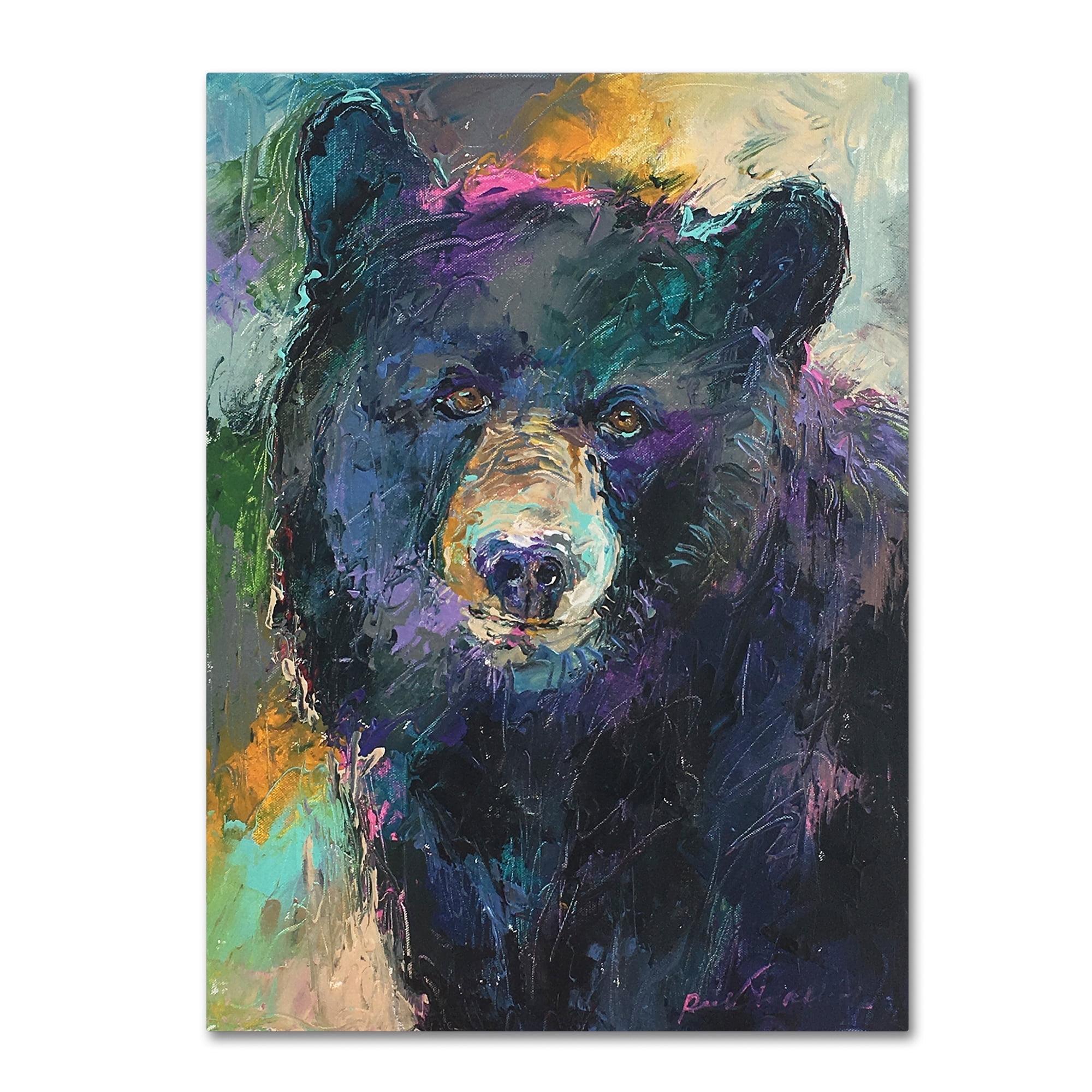 Trademark Fine Art -Richard Wallich 'Art Bear' Canvas Art - 24''x32''