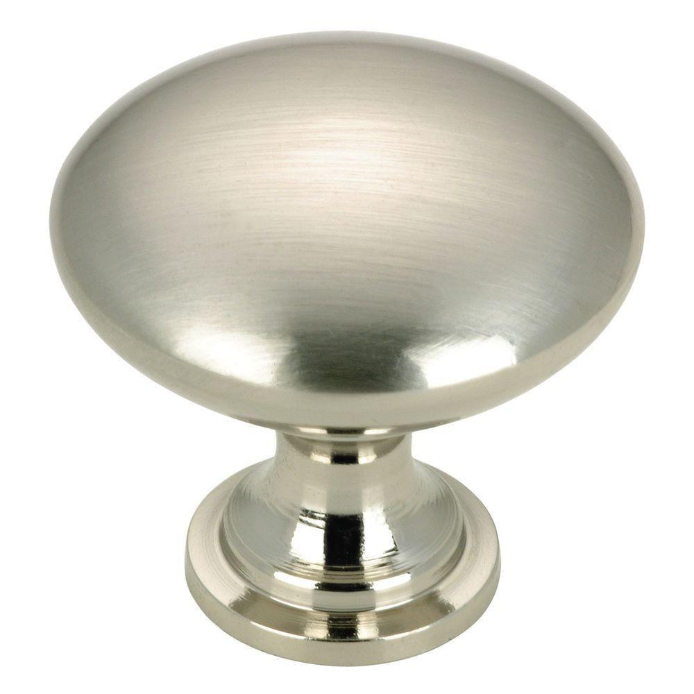 Richelieu Hardware 1-1/5 in. (30 mm) Brushed Nickel Cabinet Knob (10 per Pack)