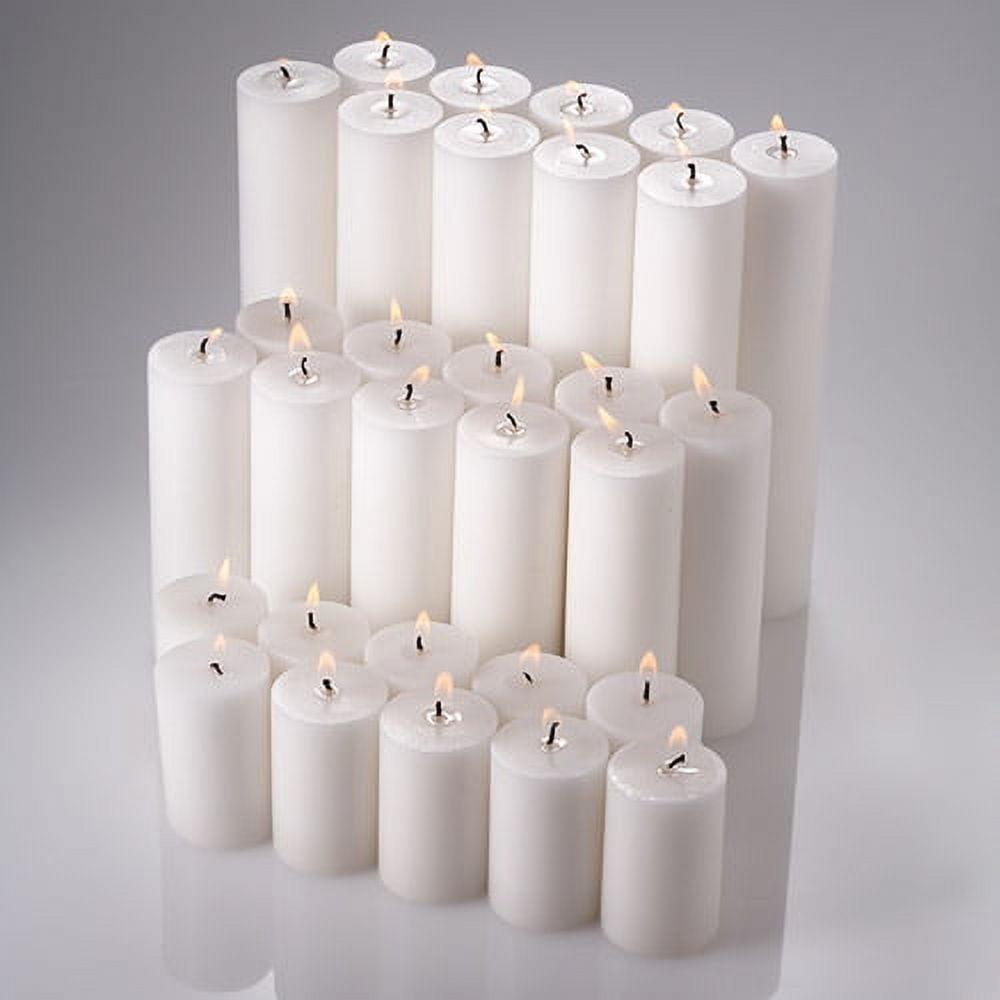 Richland® Pillar Candles White Set of 30