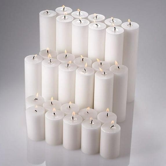 Richland® Pillar Candles White Set of 30