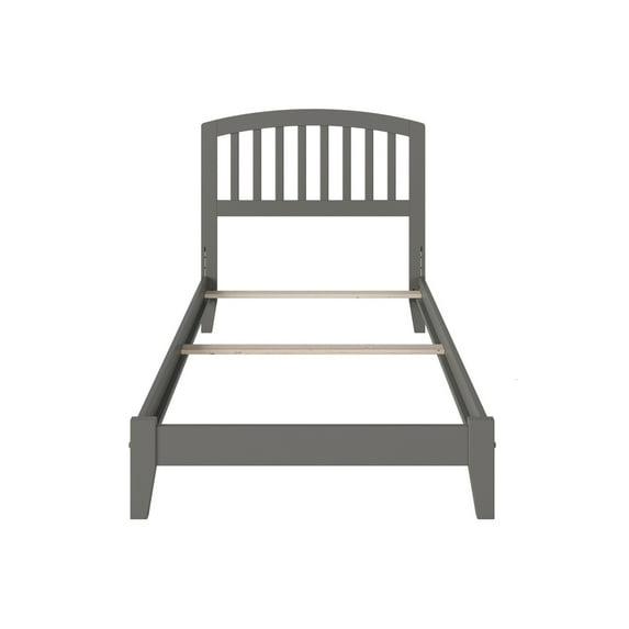 AFI Furnishings Richmond Twin Extra Long Traditional Bed with Open Footboard and Turbo Charger in Grey