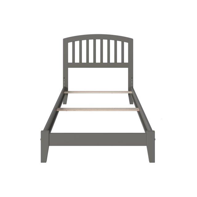 AFI Furnishings Richmond Twin Extra Long Traditional Bed with Open Footboard and Turbo Charger in Grey