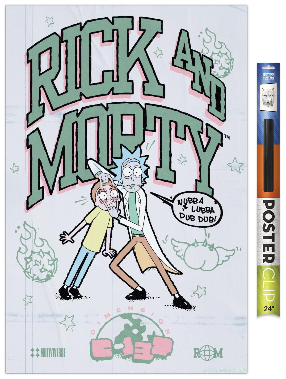 Trends International Rick And Morty: Bodega - Wubba Framed Wall Poster Prints Black Framed Version 22.375" x 34"
