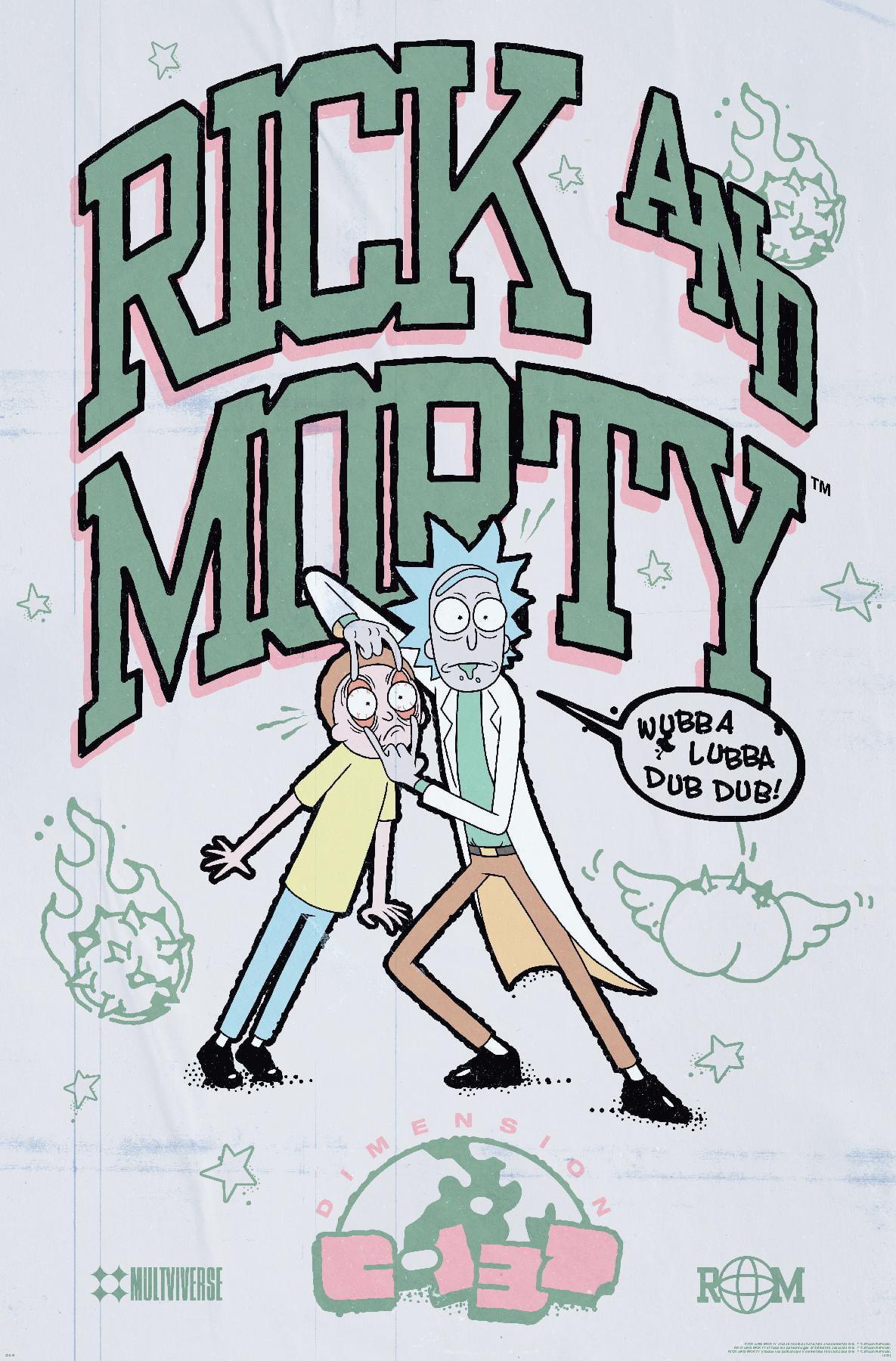 Trends International Rick And Morty: Bodega - Wubba Framed Wall Poster Prints Black Framed Version 22.375" x 34"