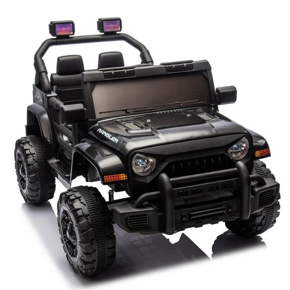 Shininglove Kids 12V Electric Ride on Toy Car with Remote Control, Spring Suspension, LED Light & Music Player