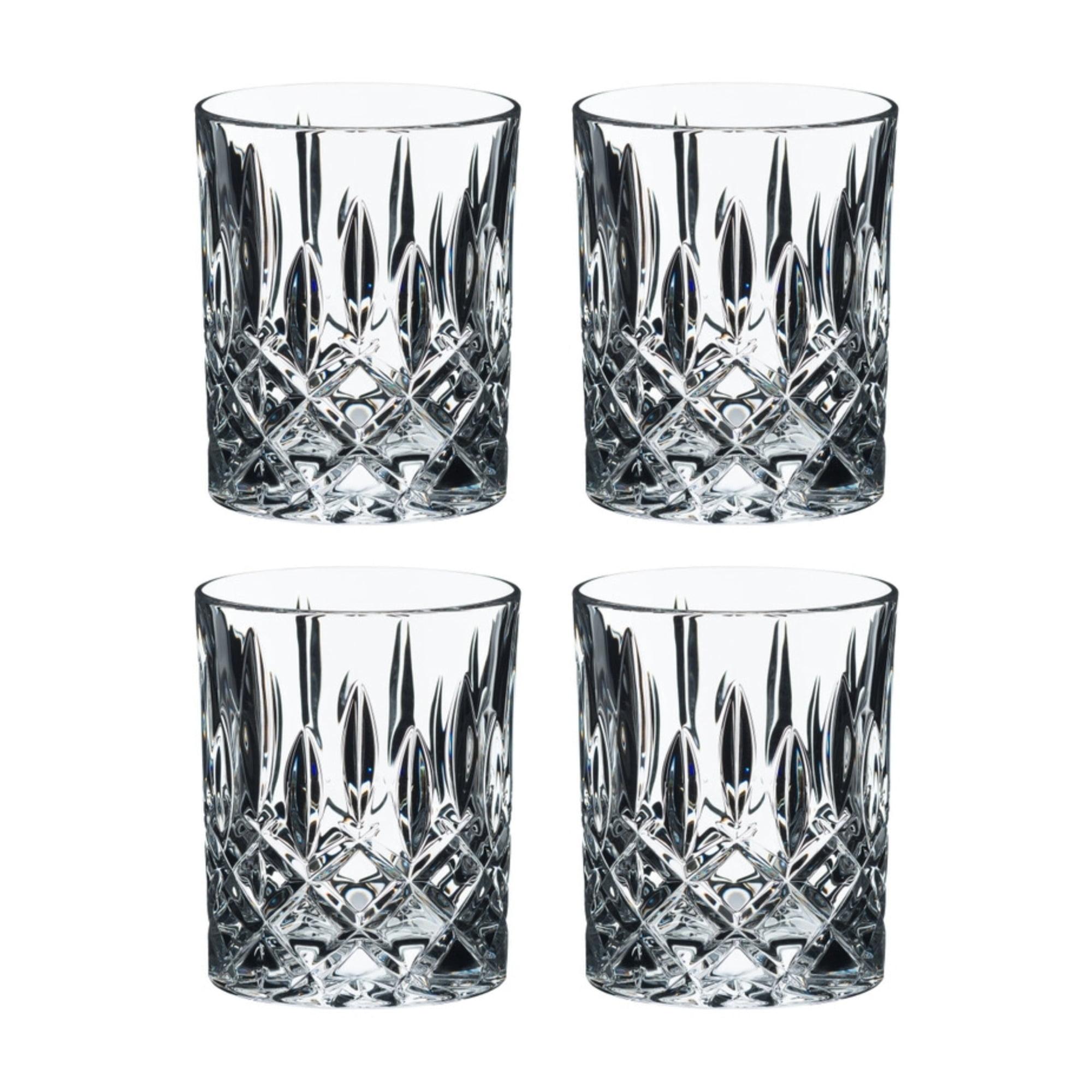 Spey Clear Etched Glass Double Old Fashioned Set of 4