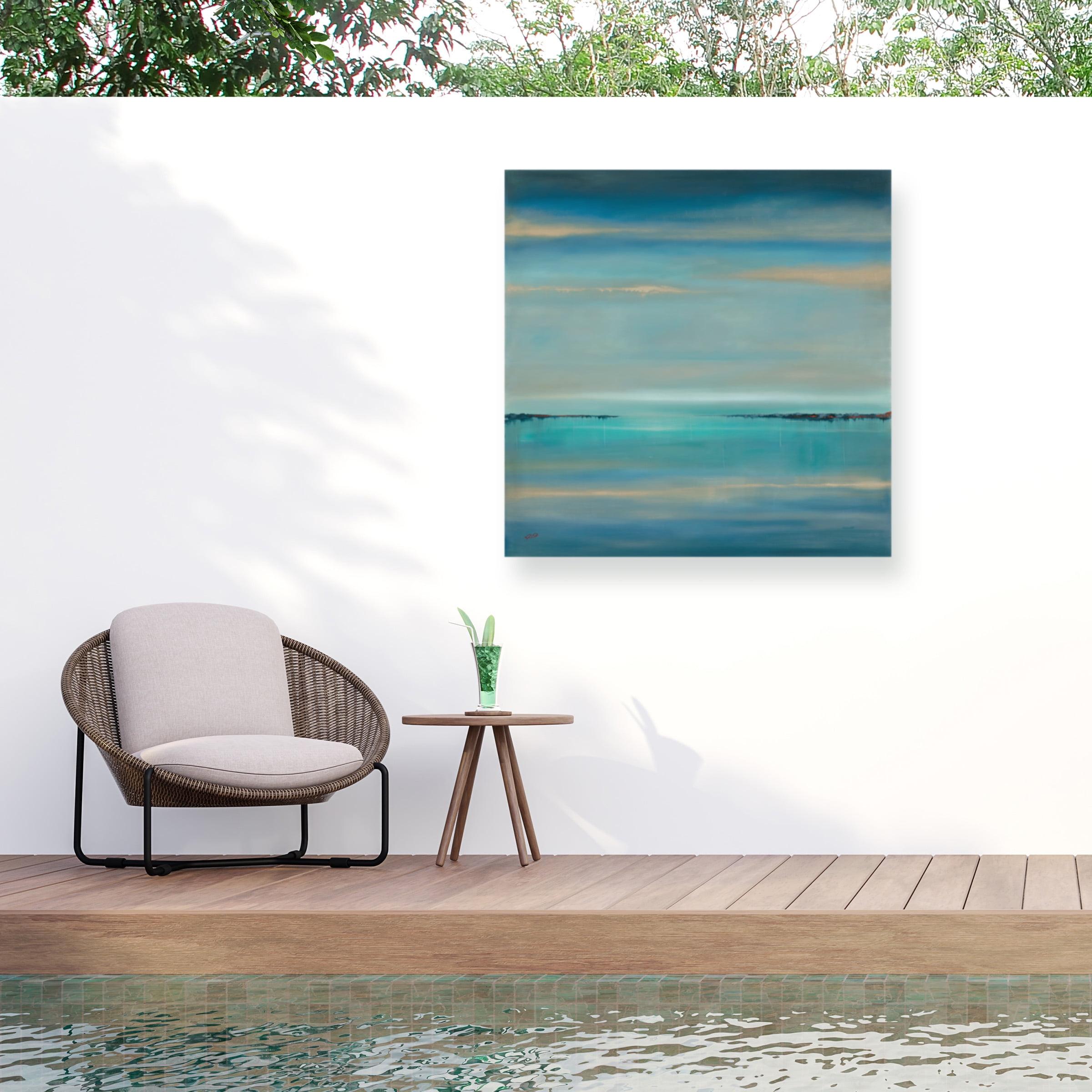 Trademark Fine Art - Rio 'The Line of Time' Outdoor All-Weather Wall Decor - 14x14
