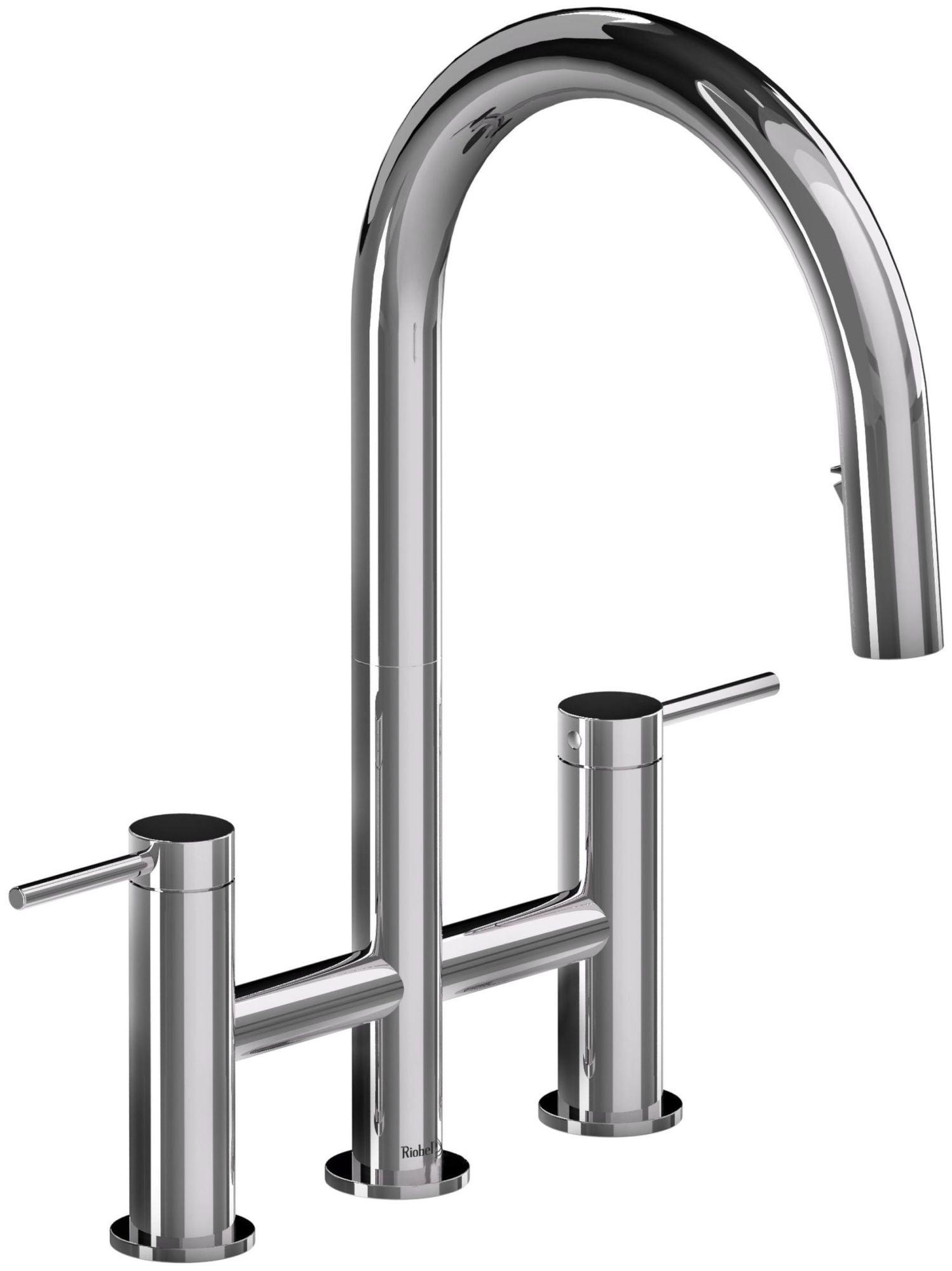 Azure Bridge Pull-Down Kitchen Faucet With C-Spout