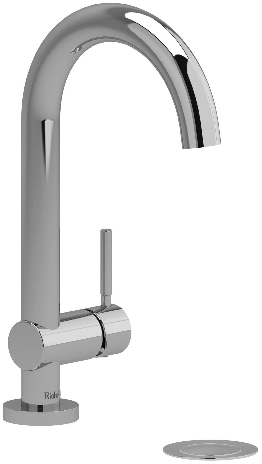 Riu Chrome Gooseneck Single-Lever Deck Mount Faucet