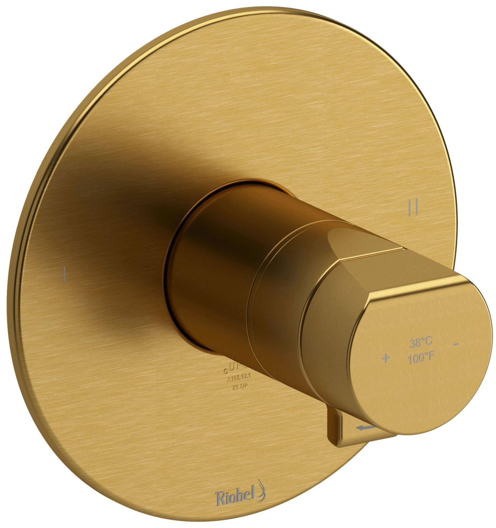 Brushed Chrome Thermostatic Shower Knob with Rust Resistance