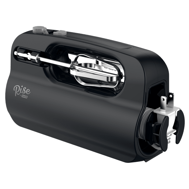 Rise By Dash Compact Hand Mixer Electric for Whipping + Mixing with Cord Storage, 5 Speed - Black - New