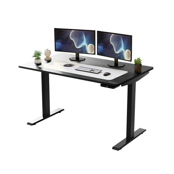 Rise UP Electric Standing Desk adjustable height desk 27-47" dual motor one piece 48x30" bamboo desktop height adjustable desk adjustable standing desk stand up desk sit to stand desk rising desk