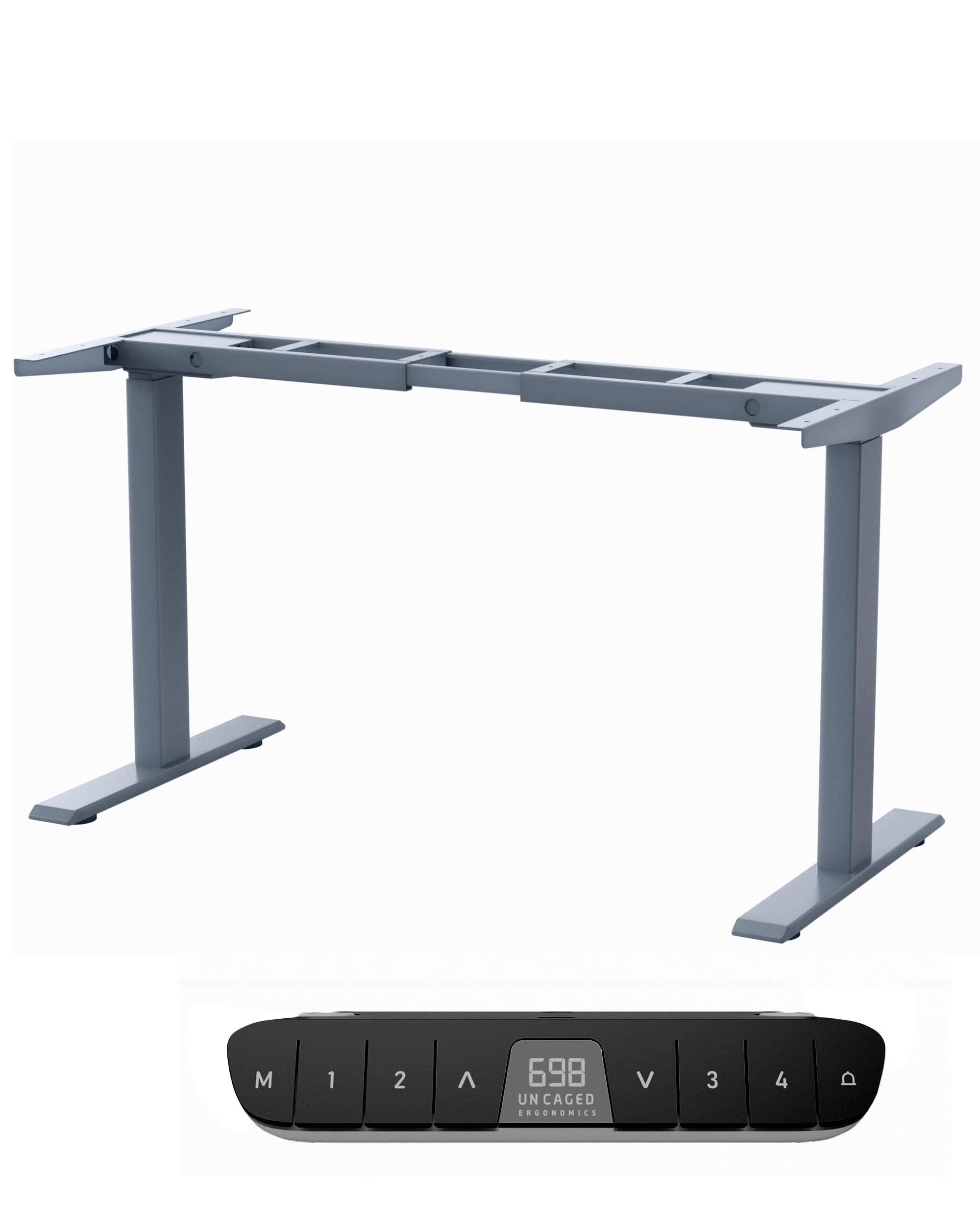 Rise Up Dual-Motor Adjustable Height Standing Desk Frame in Gray