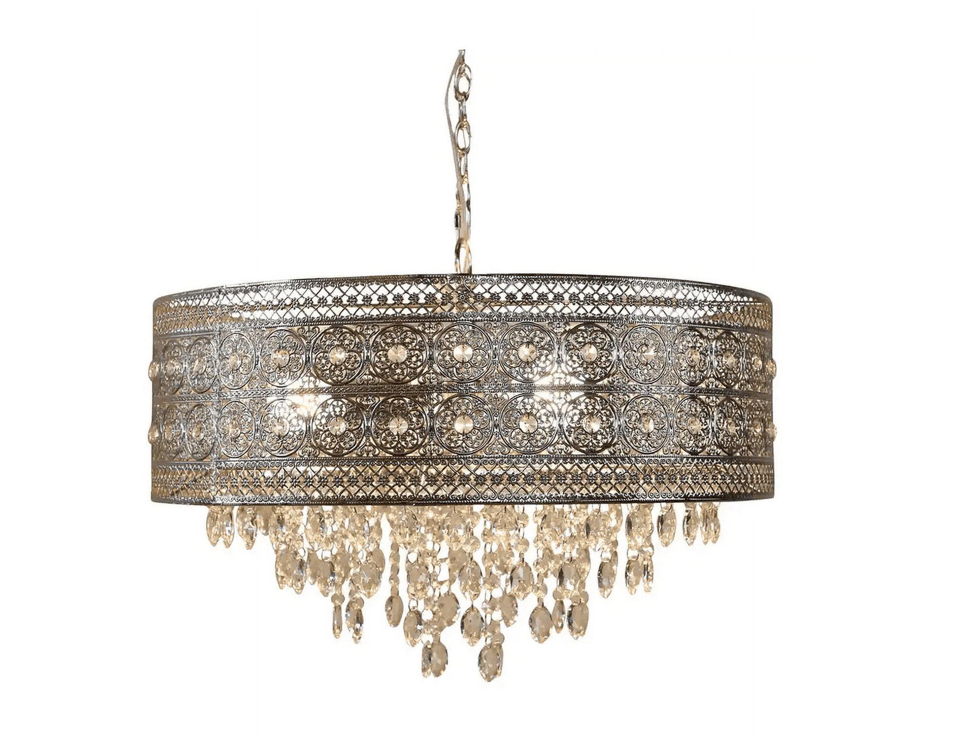 24&#34; Brielle Crystal Chandelier Polished Nickel - River of Goods