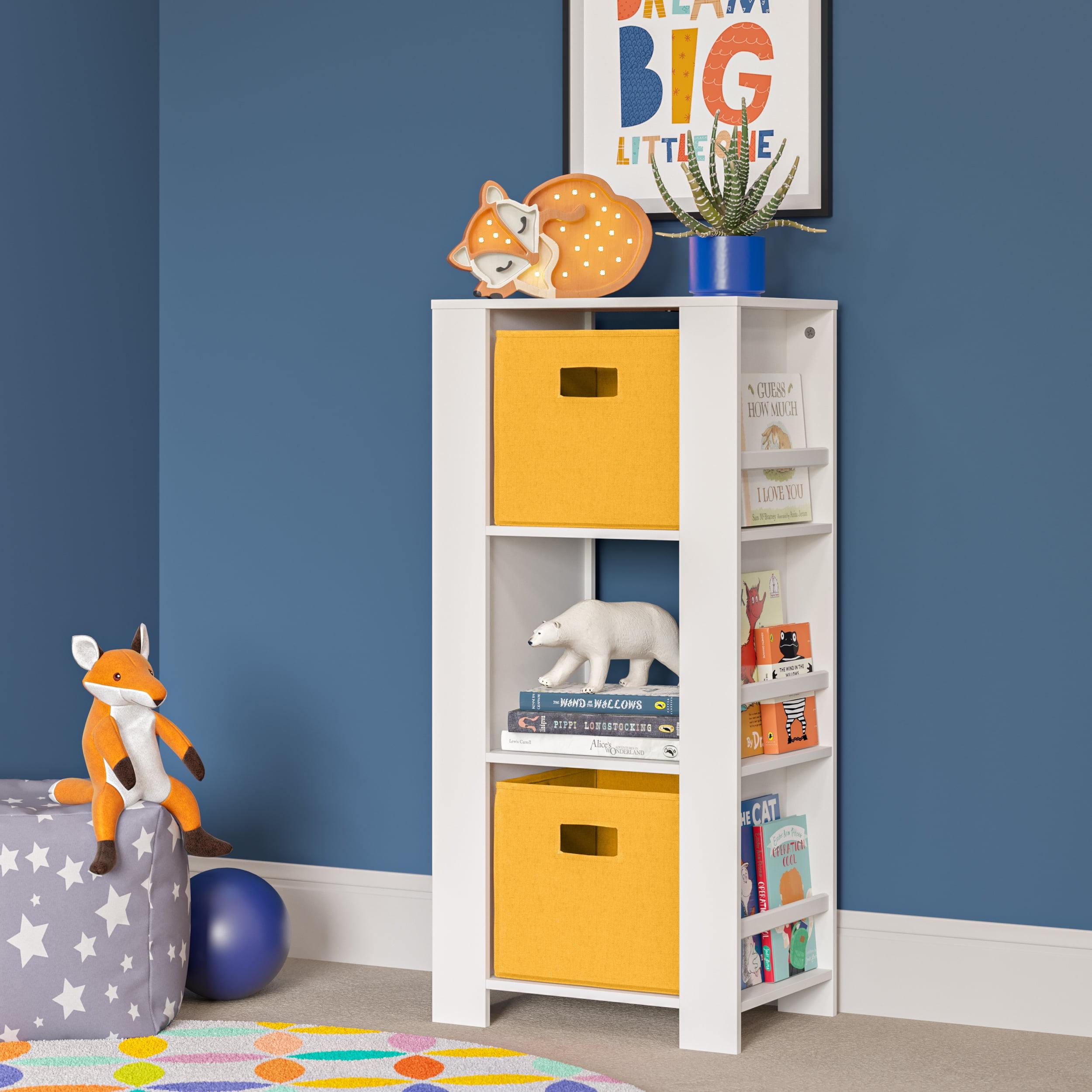 Kids' Book Nook Collection Cubby Storage Tower and Bookshelves with 2 Bins - RiverRidge