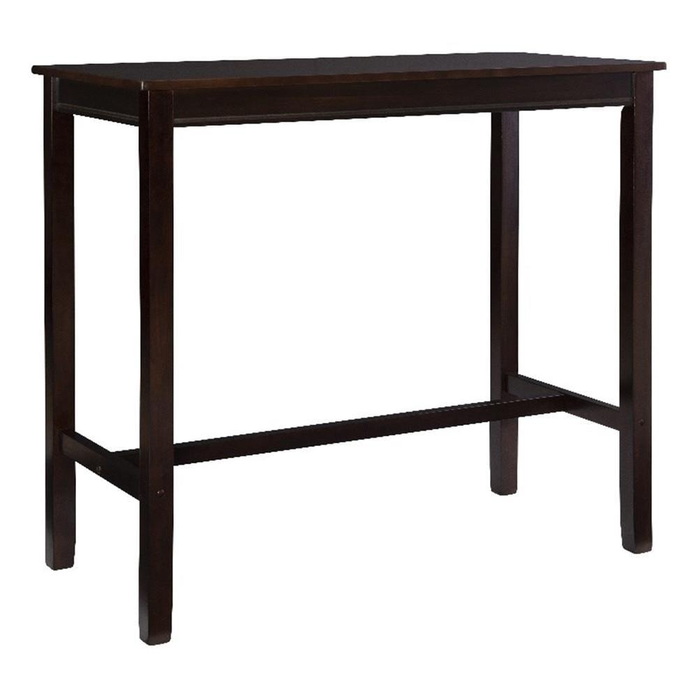 42" Claridge Modern Bar Height Pub Table Walnut - Linon: Rubberwood Base, MDF Top, Seats 4
