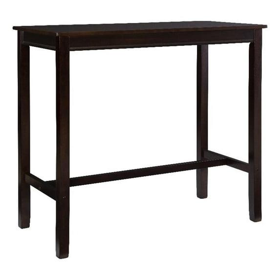 42" Claridge Modern Bar Height Pub Table Walnut - Linon: Rubberwood Base, MDF Top, Seats 4