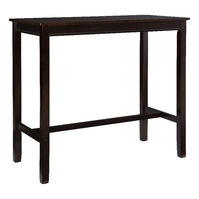 42" Claridge Modern Bar Height Pub Table Walnut - Linon: Rubberwood Base, MDF Top, Seats 4