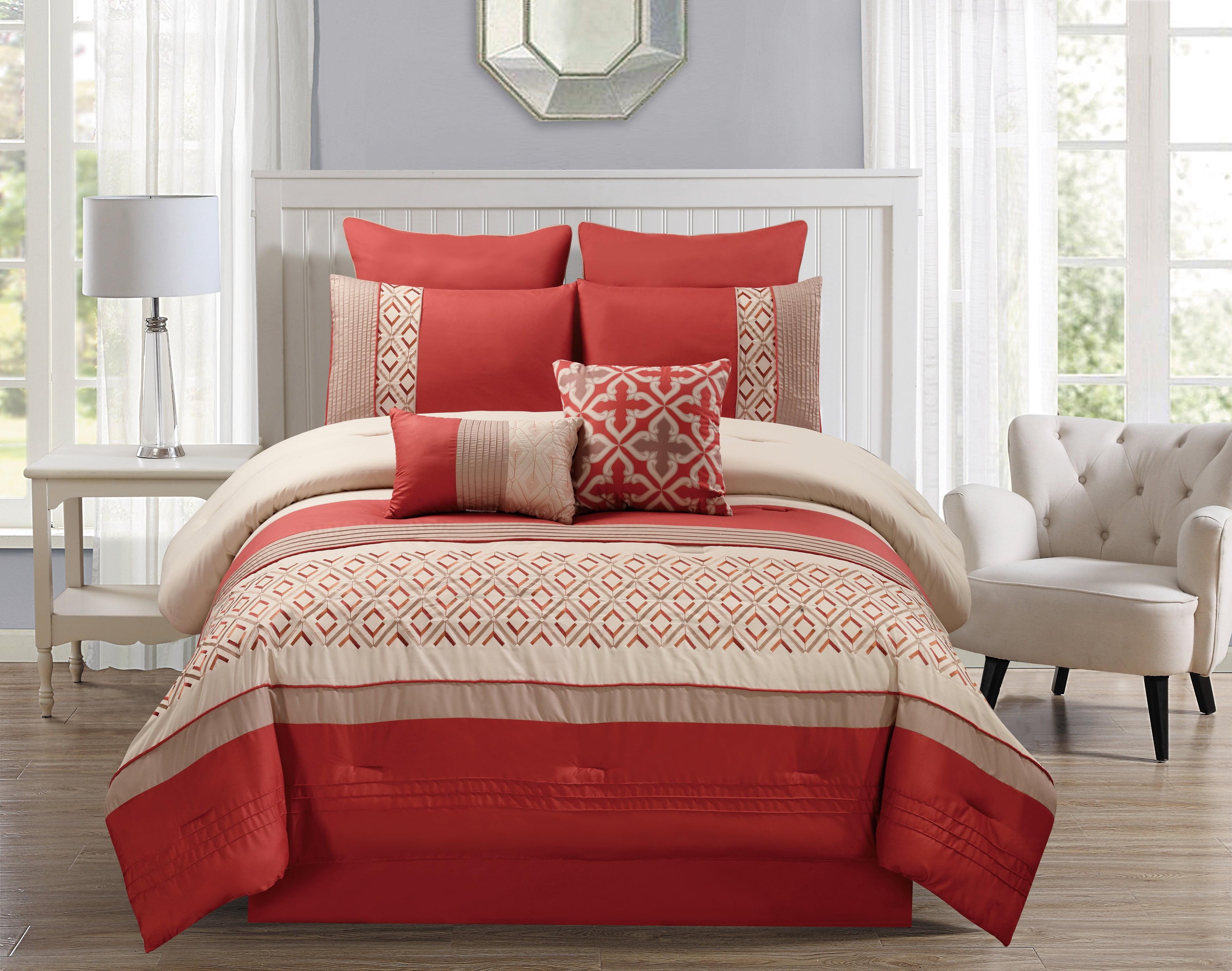 8pc Janna Comforter Set Orange - Riverbrook Home