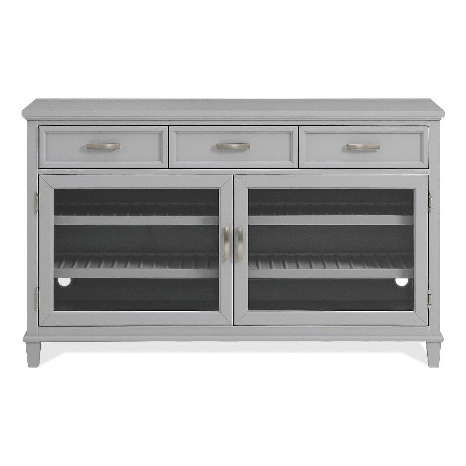 Riverside Furniture Osborne Coastal Wood Sideboard in Gray Skies