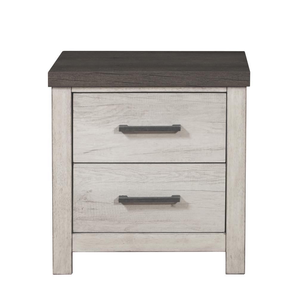 Riverwood Wood Nightstand in Brown & Gray Finish by Samuel Lawrence Furniture