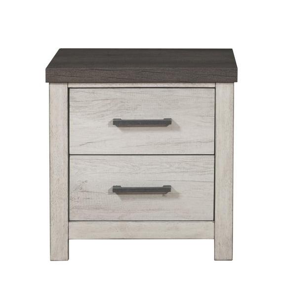Riverwood Wood Nightstand in Brown & Gray Finish by Samuel Lawrence Furniture