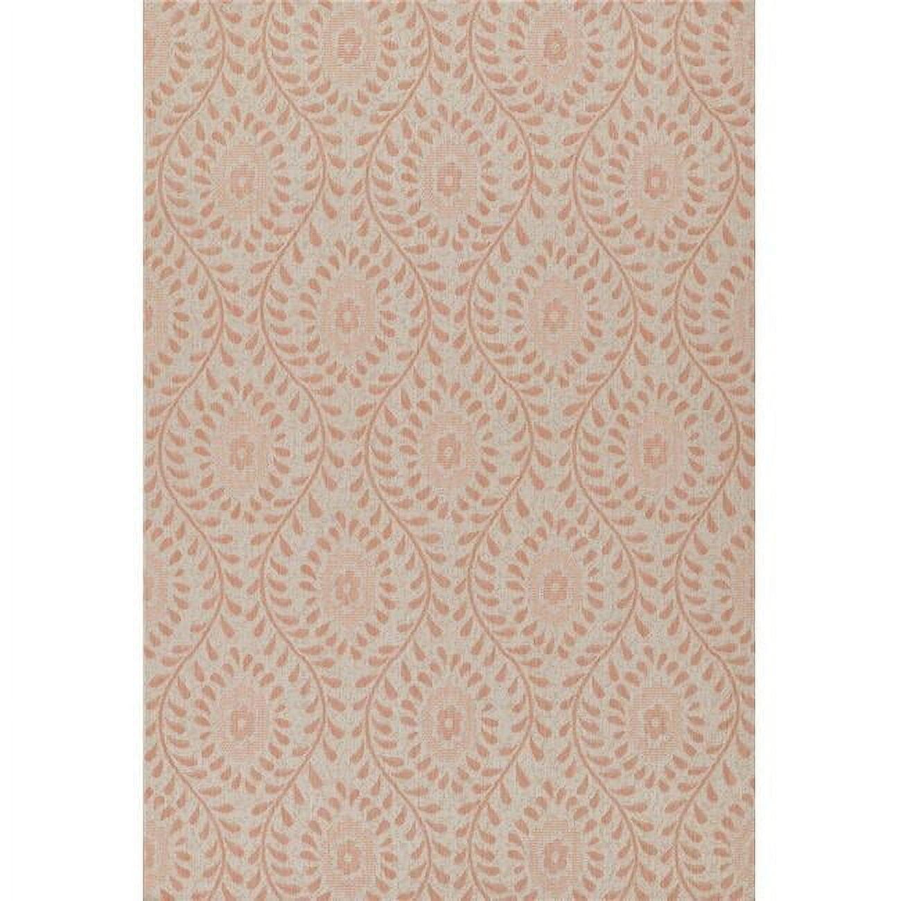 Riviera Machine Made Transitional Rectangle Area Rug - Coral - 3 ft. 3 in. x 5 ft.