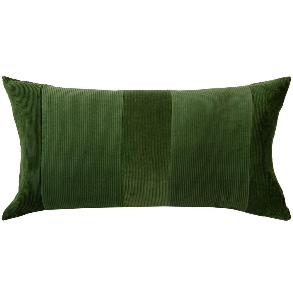 Emerald Green Cotton Corduroy 14"x26" Accent Pillow