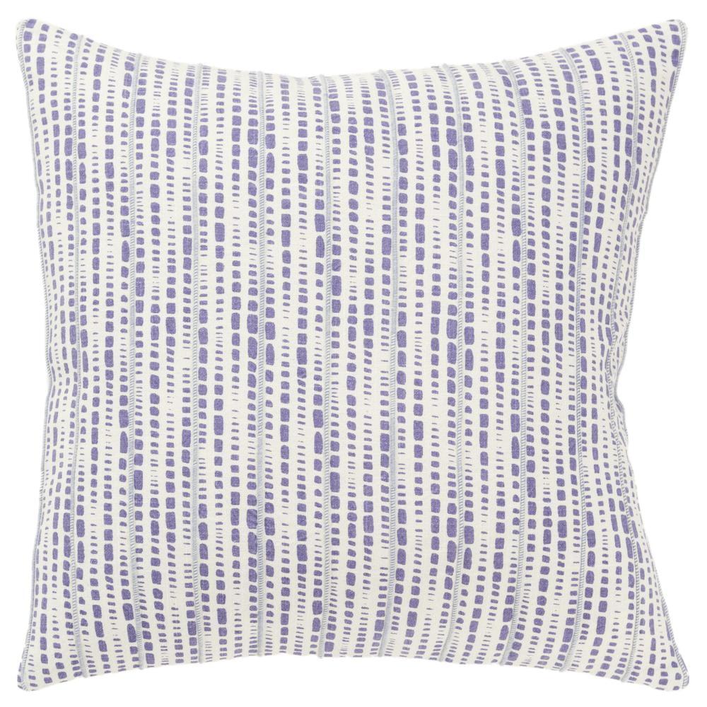 Ivory and Soft Violet Cotton Animal Print Nursery Pillow