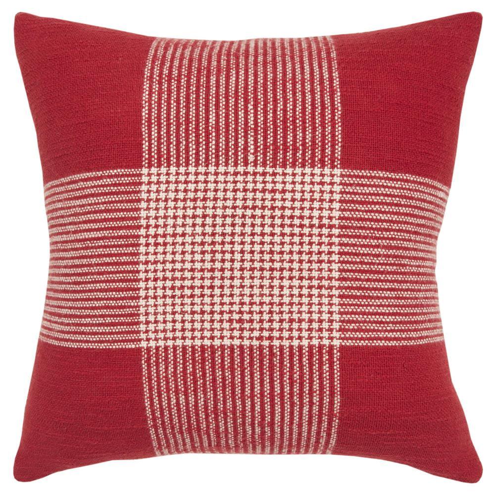 20"x20" Oversize Plaid Poly Filled Square Throw Pillow - Rizzy Home