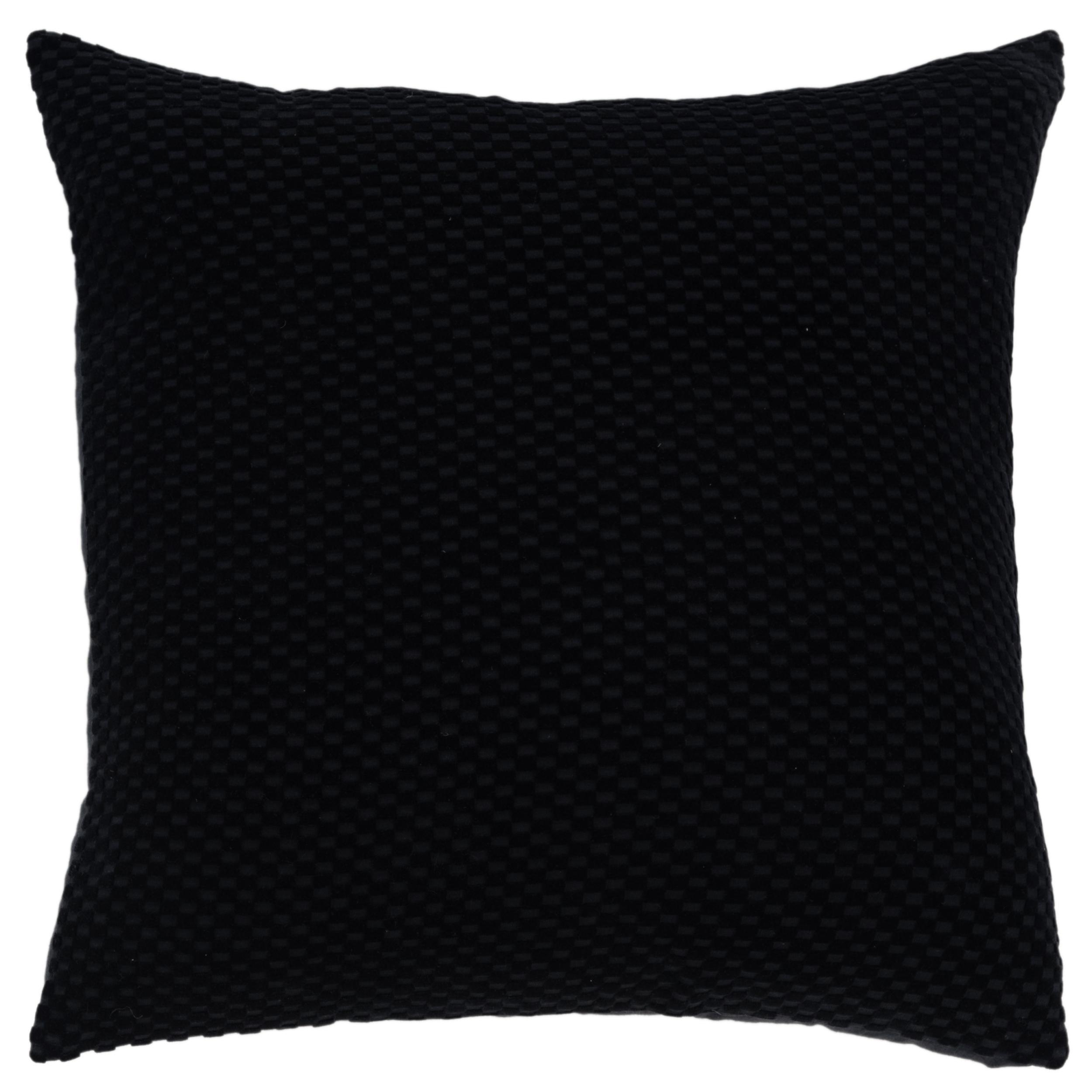 Rizzy Home Solid Light Texture Throw Pillow Black