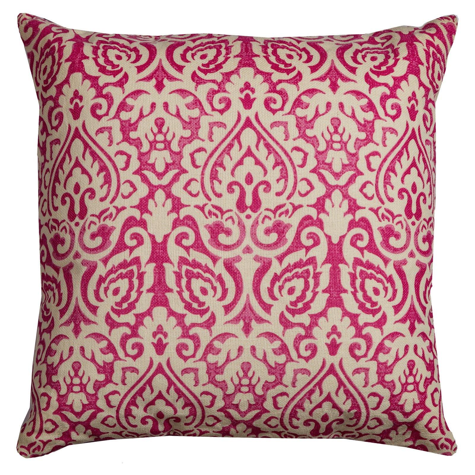 22"x22" Dulane Damask Square Throw Pillow Pink - Rizzy Home
