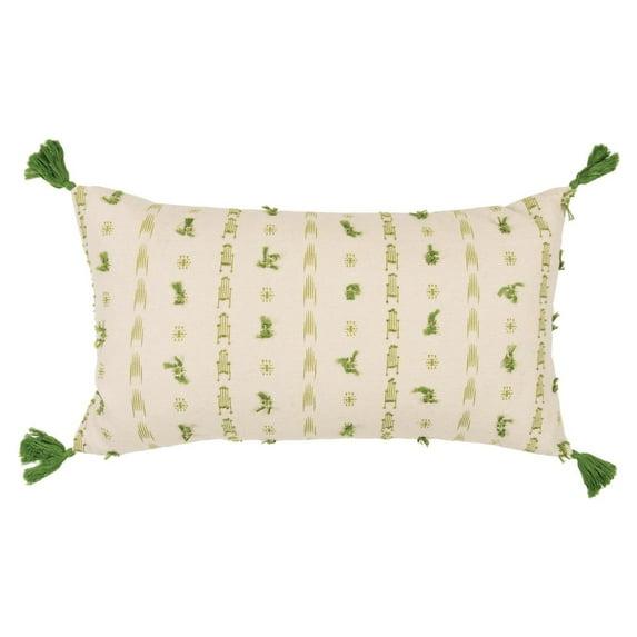 Rizzy Home Tassels Cotton Throw Pillow