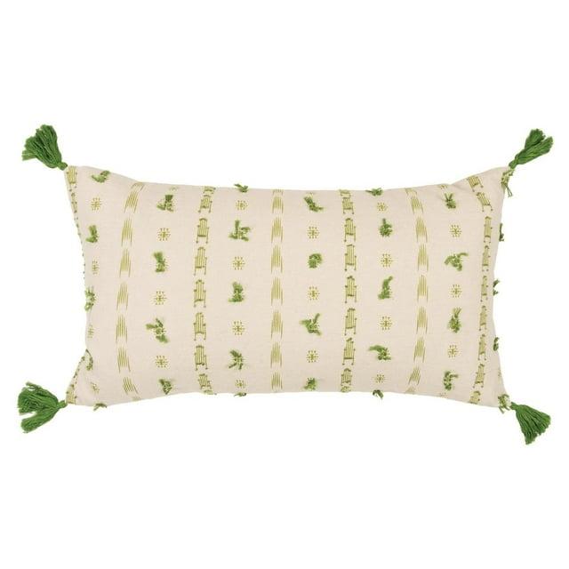 Rizzy Home Tassels Cotton Throw Pillow