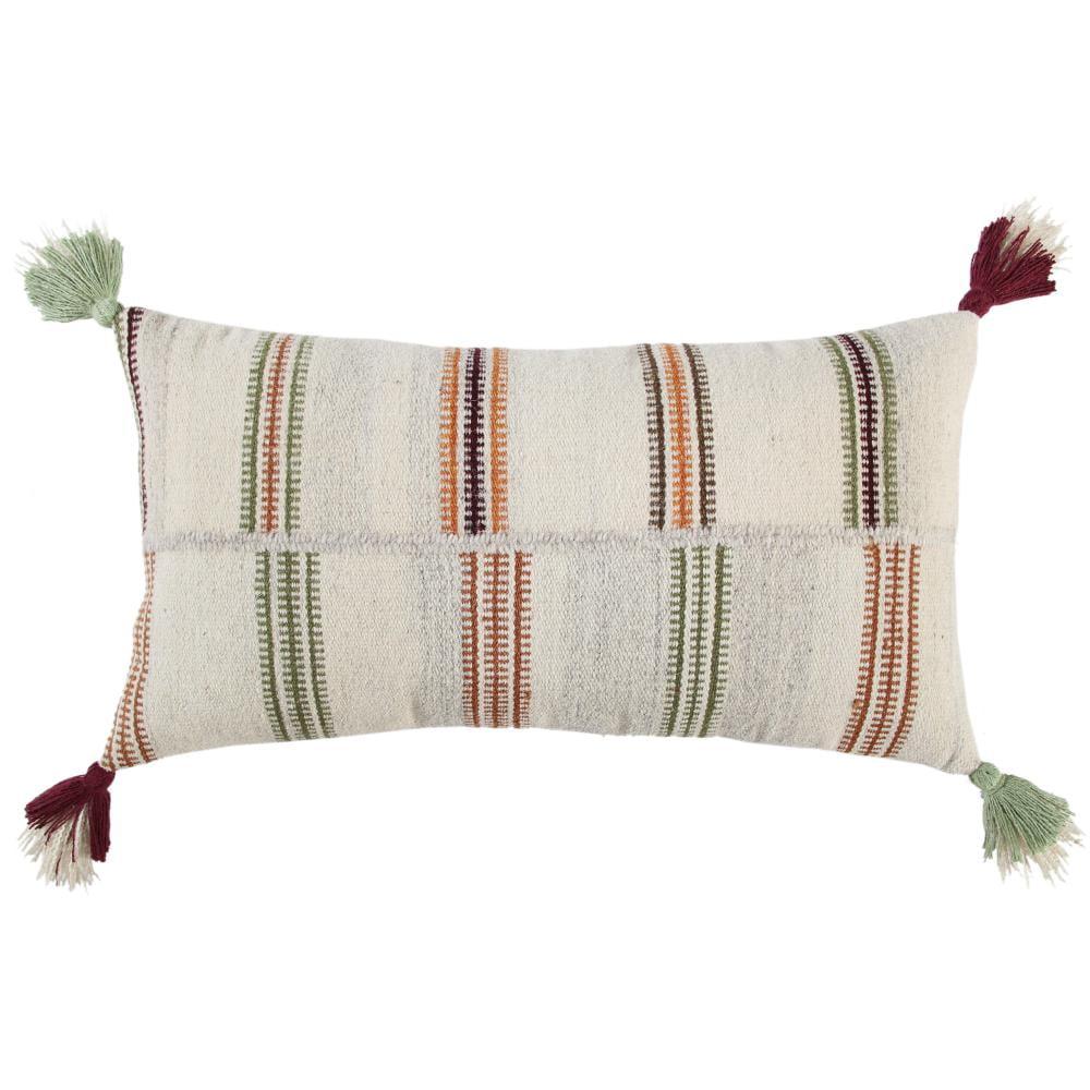 Artisanal Woodland Stripe 14"x26" Cotton Lumbar Pillow Cover