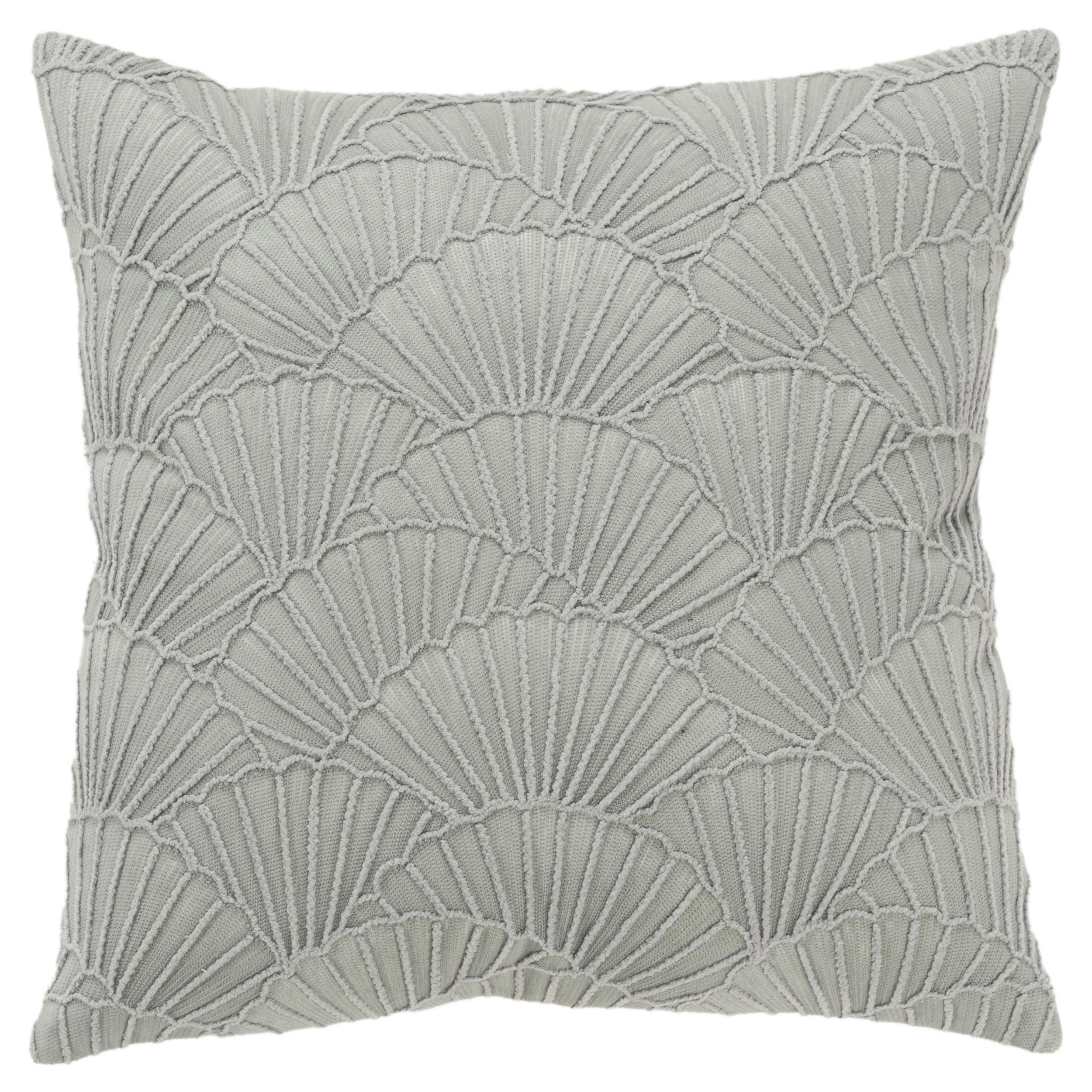 Embroidered Cotton Reversible Throw Pillow