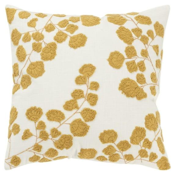 Rizzy Home Embroidered Cotton Throw Pillow
