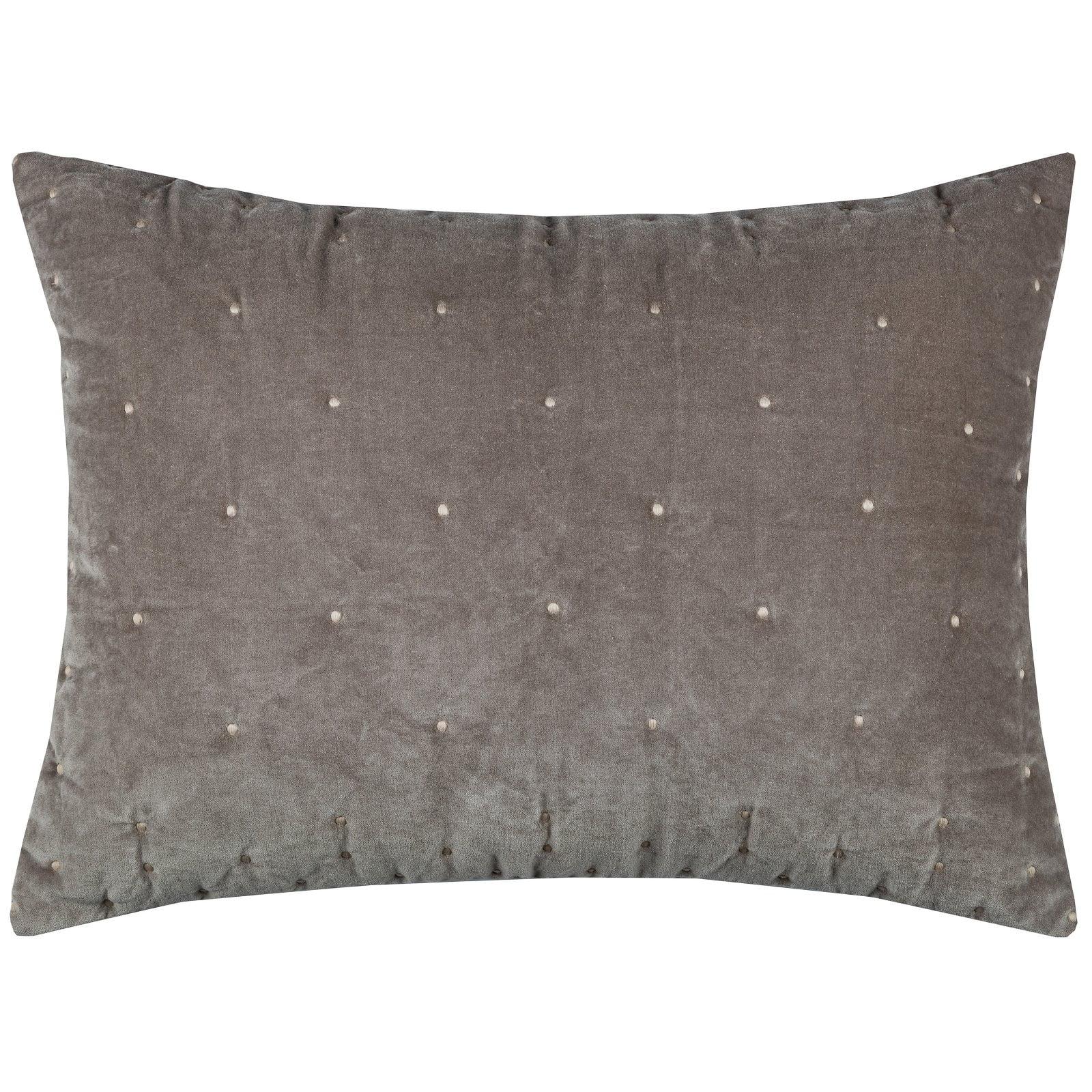 Giavonna Gray Cotton Embroidered Standard Sham