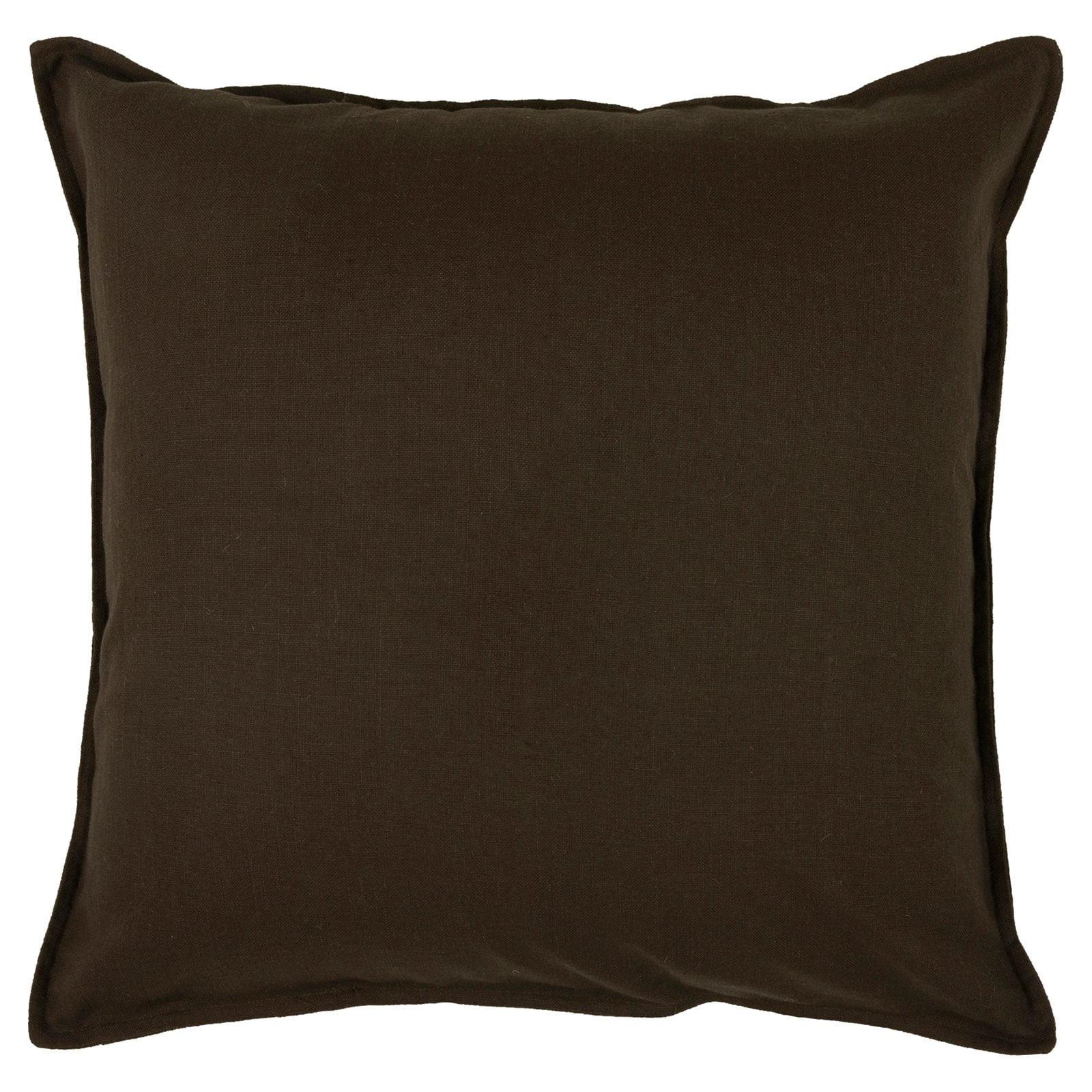 20"x20" Espresso Embroidered Cotton Kids Throw Pillow