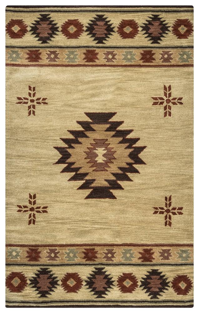 Rizzy Rugs Southwest Area Rug SU2007 Khaki Petals Shapes 3' x 5' Rectangle