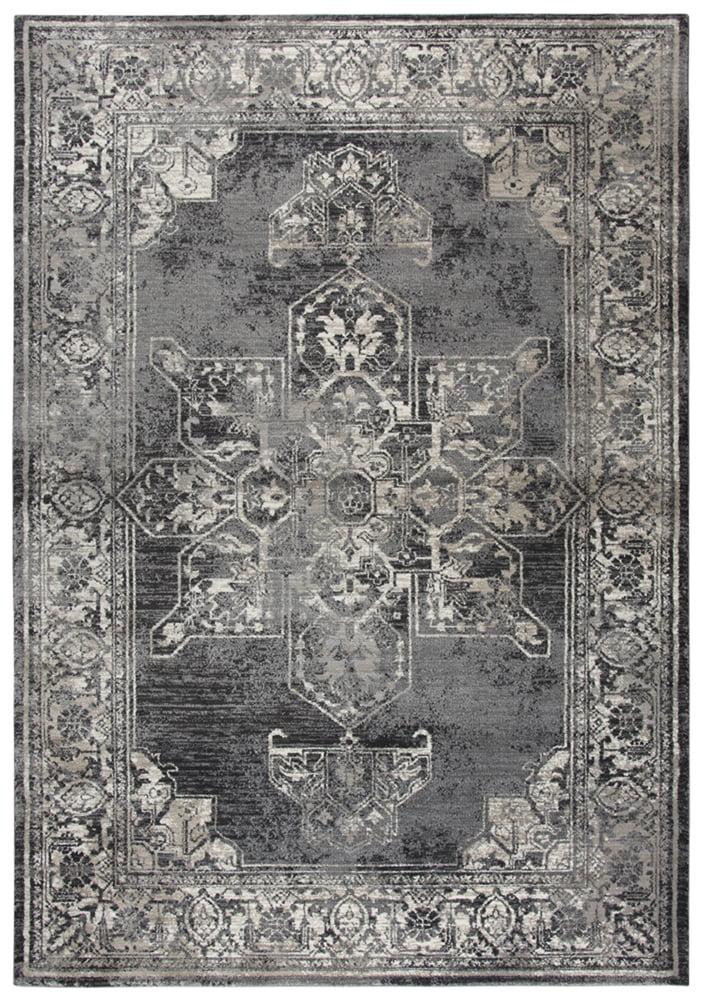Rizzy Rugs Panache Area Rug PN6972 Gray Petals Corners 7' 10" x 10' 10" Rectangle